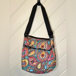 Lesportsac Zippered Shopping Tote Bag in Paisley Print
